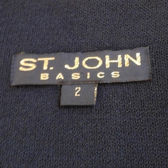 St. John Basics Dark Blue Cardigan Size 2 - Picture 3 of 4